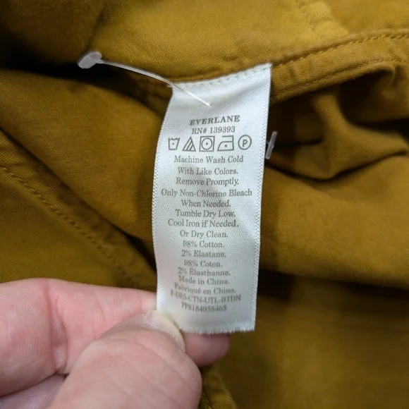 Everlane Dress Women's 2 Brown Brass Modern Utility Shirtdress Button Down Belt - Picture 8 of 8